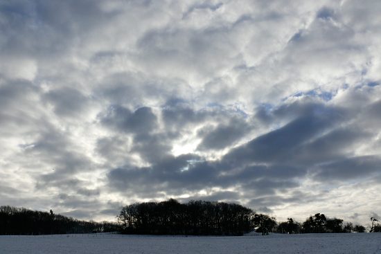 Schneewolken, Euskirchen-Kirchheim, Naherholungsgebiet Steinbachtalsperre