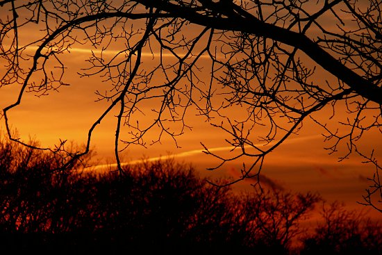 Sonnenuntergang, Euskirchen-Kirchheim, Naherholungsgebiet Steinbachtalsperre