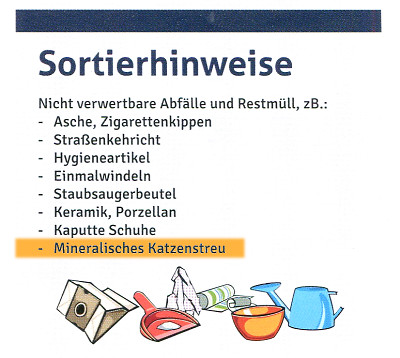 Sortierhinweise "Restmüll"