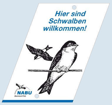 Plakette "Schwalben wilkommen"