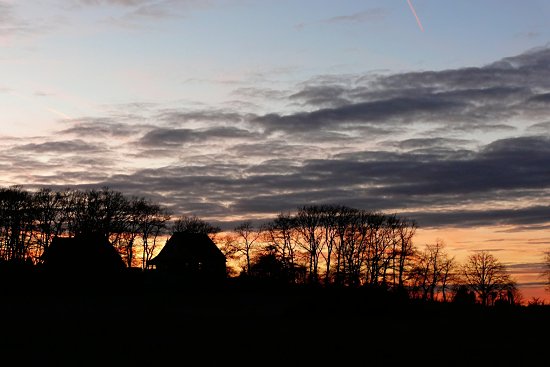 Letztes Licht auf den ersten H�usern