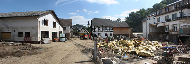 Schneise der Zerstörung in der Schulder Ahrstraße.